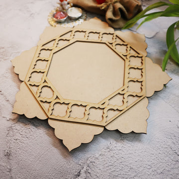 Octagonal Floral Pooja Thali Platter